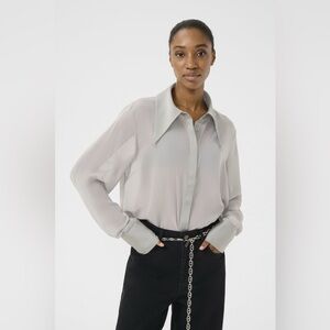 Gestuz CHIFFA Button-down blouse - rock ridge